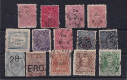 SERVICE ET AUTRES.LOT DE TIMBRES OBLITERES  DE 1880/1900 .INTERESSANT.A VOIR - Autres & Non Classés