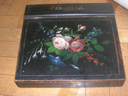 Boite D'Ecriture - Plumier - Ancienne En Bois Peint Main - Début Du XXème Siècle - Altri & Non Classificati