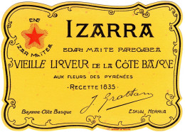 Publicité.Alcools.Izarra Vieille Liqueur De La Côte Basque Bayonne.Eskial Herria. - Liquor & Beer