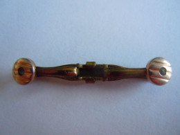 Ancien Oude Boord Knop - épingle De Col 4,3 Cm Getekend Signée Goldband - Cuff Links & Studs