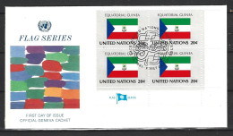 ONU NEW-YORK. N°344 De 1981 Sur Enveloppe 1er Jour. Drapeau De La Guinée Equatoriale. - Covers