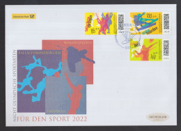 BRD 2022 FDC - Nicht Olympische Sportarten: Fallschirmspringen, Wakeboarden, Faustball  ( Neu 201) - 2011-…