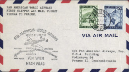 Lettre Autriche 1er Vol Vienna To Prague 6 196 - Autres & Non Classés