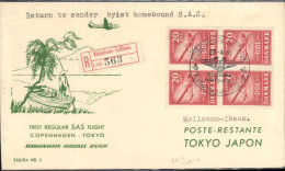 Lettre Danemark Copenhagen Tokyo 25 4 1961 - Airmail