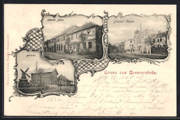 AK Bremervörde, Daetz Hotel, Meierei, Grosser Platz - Bremervoerde