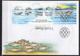 Martin Mörck. Denmark 2002. Michel  Bl. 19 FDC. Signed. - Blocs-feuillets