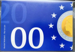 Netherlands Holland Set 6 Coins 2000 5 Cent - 5 Gulden In BU Folder - Mint Sets & Proof Sets