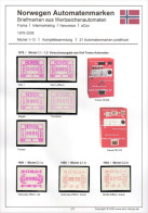 Norge Norwegen Norway ATM Stamps / 1978-2008 / Sammlung Auf Zwei Albumblätter ** / Frama Etiquetas Automatenmarken - Machine Labels [ATM]