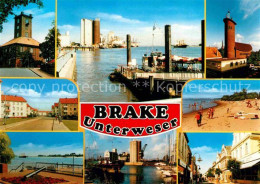Brake Unterweser Schifffahrtsmuseum Hafen Strand Haeuserpartie Innenstadt - Brake