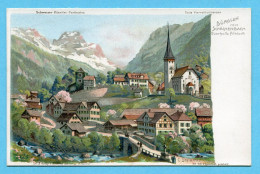 Bürglen Mit Schächenbach Oberhalb Altdorf - Schlumpfkarte Nr. 2272 - Sign. Steinmann - Bürglen