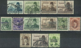 EGYPT - 1923/52 - SELECTION OF DIFFERENT STAMPS SET OF 13, USED. - Gebraucht
