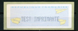 BT4-18  Timbres De Distributeur 1 Vignette TEST IMPRIMANTE   A Saisir !!! - 2000 Type « Avions En Papier »