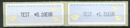 BT4-19  Timbres De Distributeur 2 Vignettes TEST   A Saisir !!! - 2000 Type « Avions En Papier »