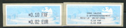BT4-19  Timbres De Distributeur 1 Vignette + 1 Reçu Impression Noire  A Saisir !!! - 1990 Type « Oiseaux De Jubert »