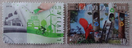 (!) 2016 Latvia Lettland Lettonie Europa -CEPT Think Green Ecology - Bicycles  STAMPS Used (0) - 2016