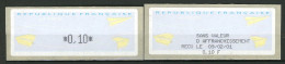 BT4-20  Timbres De Distributeur 1 Vignette + 1 Reçu     A Saisir !!! - 2000 Type « Avions En Papier »