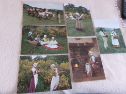 LOT DE 6  CPM FOLKLORIQUES "LE MORVAN FOLKLORIQUE...LE GROUPE DES GALVACHERS DU MORVAN"... - Collections & Lots