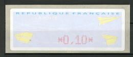 BT4-21  Timbres De Distributeur 1 Vignette Impression Rouge A Saisir !!! - 2000 Type « Avions En Papier »