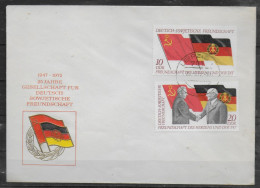 DDR Lettre 1972 Drapeaux Allemagne URSS Brejnev Honecker - Covers