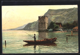 AK Stansstad, Wasserpartie Mit Turm - Stansstad