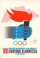 Italy Postcard 1956 Cortina Olympic Games - Stafetta Della Fiaccola Venezia. Postal Weight 0,09 Kg. Please Read Sales Co - Winter 1956: Cortina D'Ampezzo