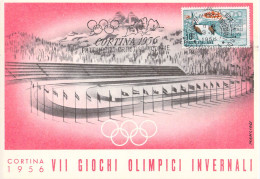 Italy Maximum Card 1956 Cortina Olympic Games - Artistico Coppie. Postal Weight 0,09 Kg. Please Read Sales Conditions Un - Winter 1956: Cortina D'Ampezzo