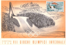 Italy Maximum Card 1956 Cortina Olympic Games - Artistico Femm. Postal Weight 0,09 Kg. Please Read Sales Conditions Unde - Winter 1956: Cortina D'Ampezzo
