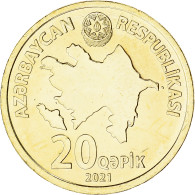 Monnaie, Azerbaïdjan, 20 Qapik, 2021, SPL, Laiton, KM:90 - Azerbeidzjan