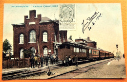 AULNOY - QUEVY  -  La Gare ( Frontière )   -  1909 - Quevy