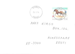 Finland Cover With Stamp, Red Cross, Horse, Cart, 1994 - Briefe U. Dokumente