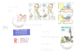 Finland Registered Cover With Stamps, A.I.Virtanen, Castle, 1982 - Briefe U. Dokumente