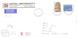 Finland Registered Special Hotel Metrocity Cover With Stamps, 1983 - Briefe U. Dokumente