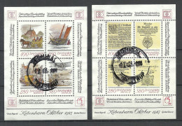 DENMARK Dänemark Danmark 1985-1986 Expo Hafnia Michel 4 - 5 O - Blocs-feuillets