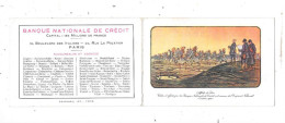 MINI CALENDRIER 1919 - PUB BANQUE NATIONALE De CREDIT - Capital 150 Millions De Francs - BAR 12 - - Small : 1901-20