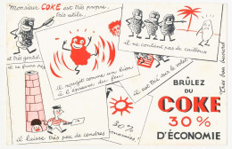 Buvard 21 X 13.5 Brûlez Du COKE 30% D'économie - C