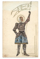 Jeanne D'Arc  Composition Par Découpe De Timbres - Visage Cérès - Autres " République Française " ( Vers 1905 ) - Briefmarken (Abbildungen)