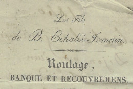 1840  Dijon Cotes D’Or Les Fils De B.Echalier Jomain Roulage Transport Recouvrement Pour Cordelier Banquier   Seurre - 1801-1848: Vorläufer XIX