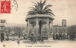 ALGERIE - Blida - Kiosque De Musique - Palmier - Enfants - Animé - Edit KD - Oblit En 1909 - Carte Postale Ancienne - Blida