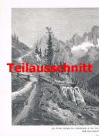 D1 143 Lutteroth: Cristallo Schluderbach Dolomiten Riesenbild HS 1891!! - Autres & Non Classés