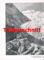 D1 147 Georgy: Morteratschgletscher Bernina Riesenbild 1891!! - Autres & Non Classés