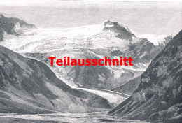 D101 154 Moserboden Gletscher Großglockner Riesenbild 40x27 Cm Druck 1899!! - Autres & Non Classés