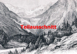 D101 156 Kuhn Königshaus Soiernhaus Karwendel Riesenbild 40x27 Cm Druck 1899!! - Autres & Non Classés