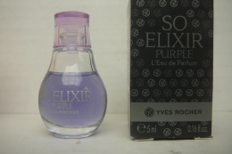 YVES ROCHER  " SO ELIXIR PURPLE"MINI EAU DE PARFUM"  5 Ml //LIRE Et VOIR" - Miniatures Womens' Fragrances (in Box)