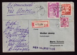 657/42 -- Enveloppe Recommandée PAR AVION TP Export KAPELLEN 1948 Vers BERN Suisse - COB 766 = 80 EUR S/lettre - 1948 Export
