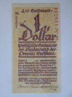 Rare! Germany/Allemagne 4,20 Goldmark 1Dollar 1923 Westphalia/Munster Notgeld UNC,issue B,series 01 - Collections