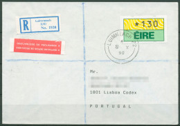 Irland ATM 1990 Freimarke Ersttagsbrief R-Brief ATM 2 FDC (X80299) - Automatenmarken (Frama)