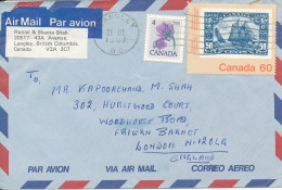 Canada Air Mail Cover Sent To Great Britain 21-3-1983 - Luftpost