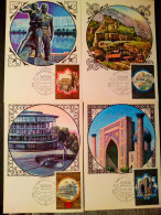 Cartes Premier Jour D' U.R.S.S : Jeux Olympiques, Tbilissi, Samarkand, Tachkent 1979 - Cartes Maximum