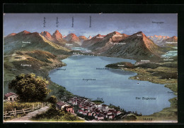 AK Walchwil, Ortsansicht Mit Kiemen, Schloss Buonat Und Zugersee, Bergpanorama Mit Kl. Mythen Und Gr. Mythen - Walchwil