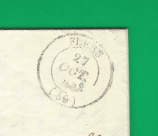 LAC De Chapele Biche (Orne) Cachet Flers +2 Cachets Orig. Rurale Pour Port Brillet Forges Près Laval V.TEXTE - 1801-1848: Vorläufer XIX